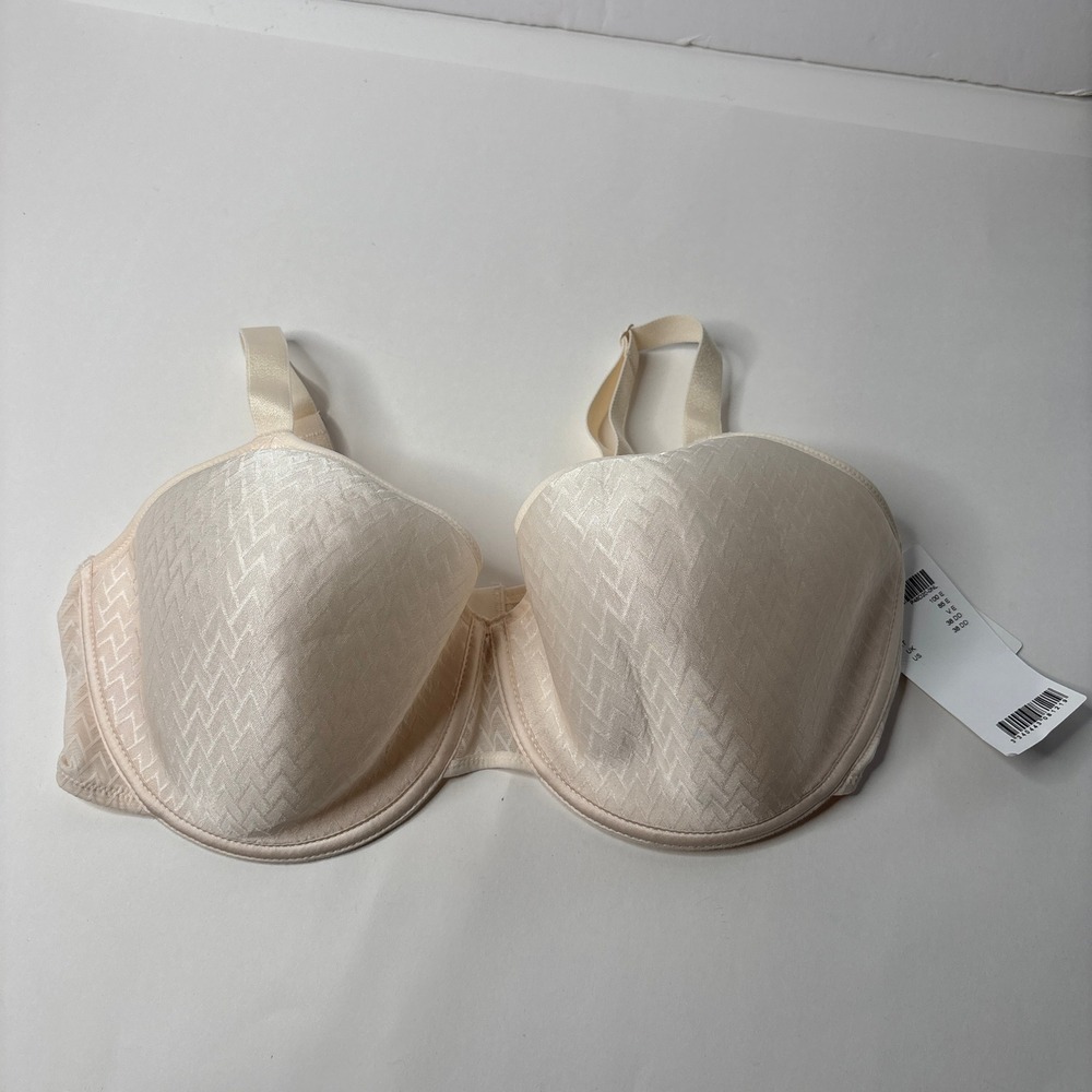 Passionata by Chantelle P48D20 White Sand Chevron Underwire Bra 38DD E 85E NWT